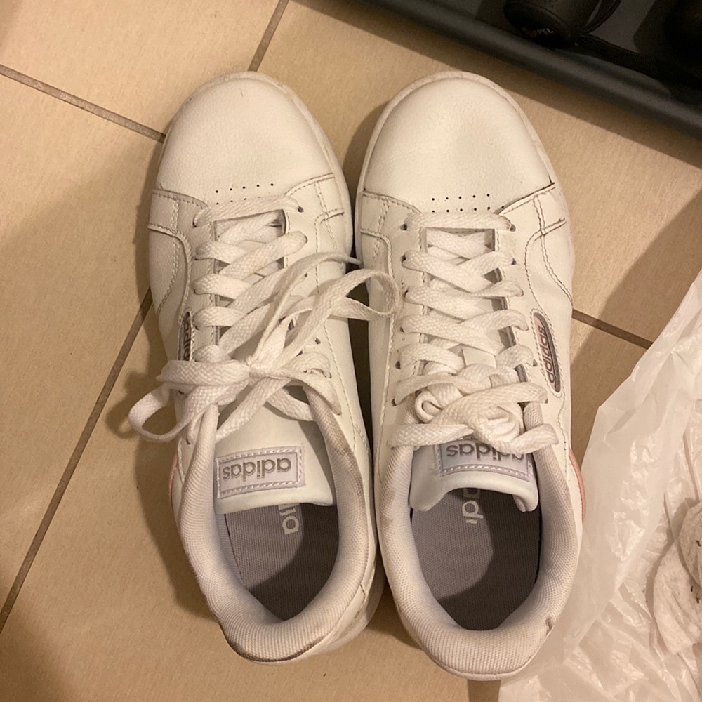 Adidas white sneakers